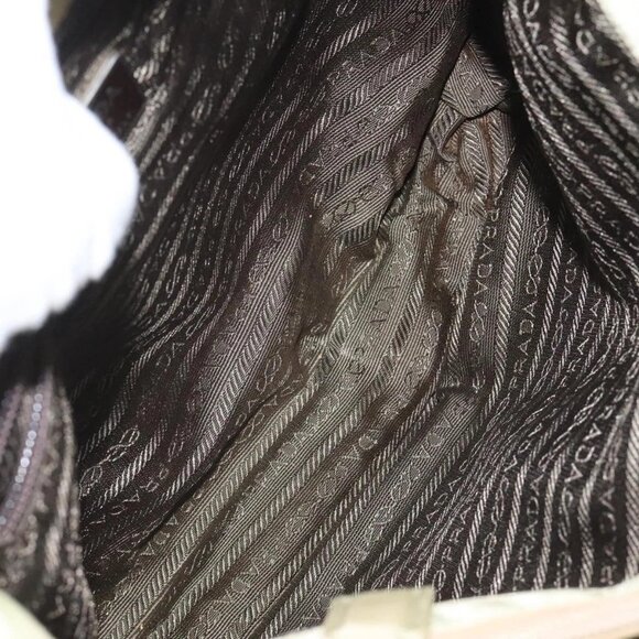 PRADA Tote Bag Nylon Beige Auth EC618 - Picture 11 of 16